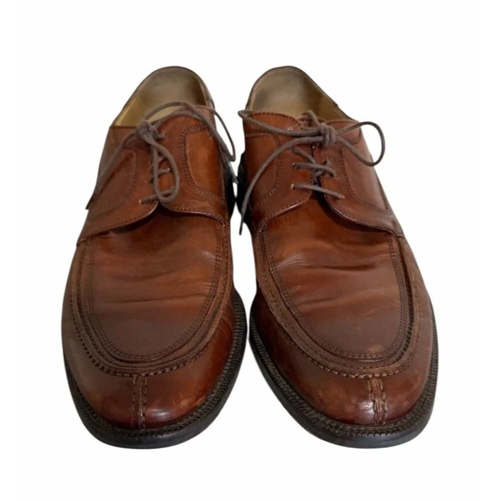 Johnston & Murphy Mens Brown Signature Series Oxford Business Office Shoes Sz 8M